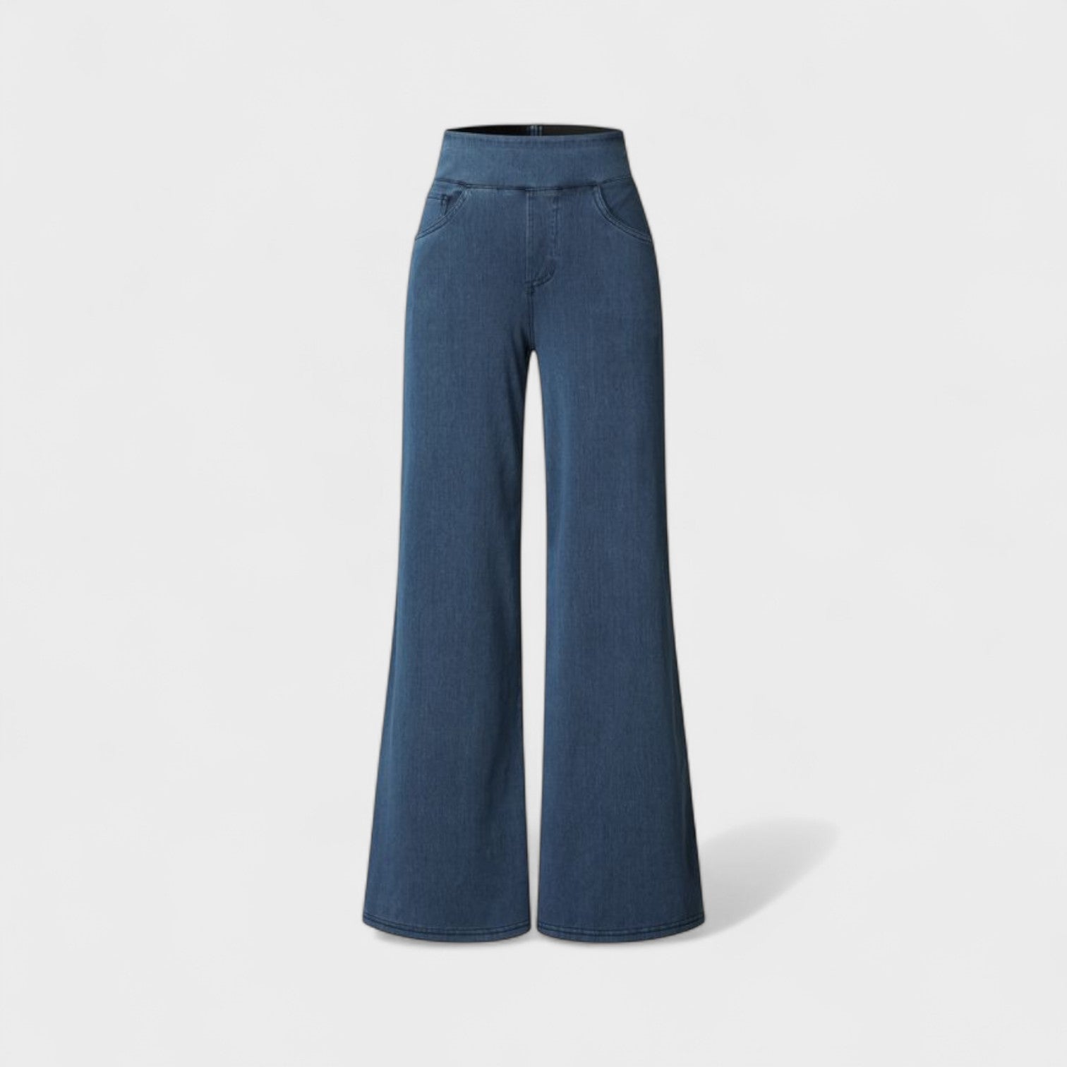 Pantaloni Jeans a Gamba Larga per Donna