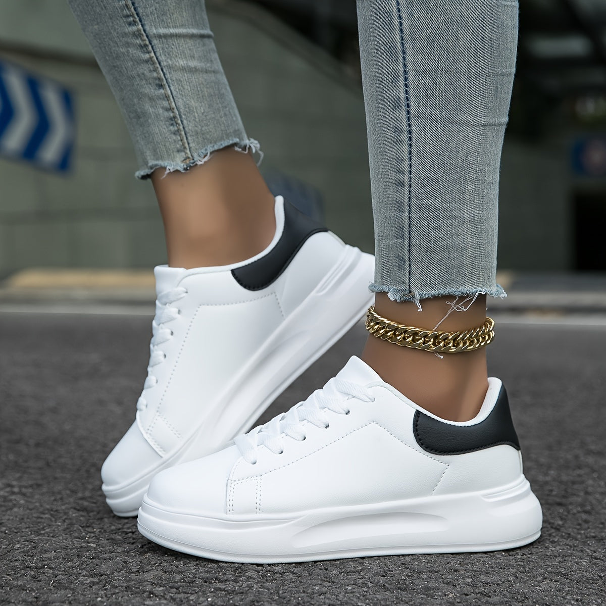 Gaia | Sneakers in Pelle da Donna Bianche Comode