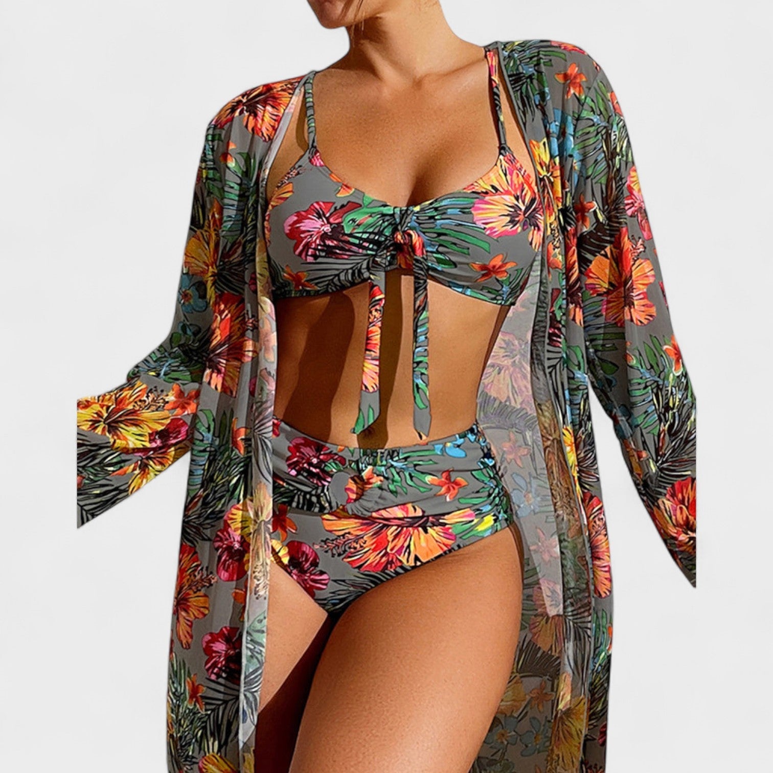 Conjunto Bikini Floreale con Top Coordinato