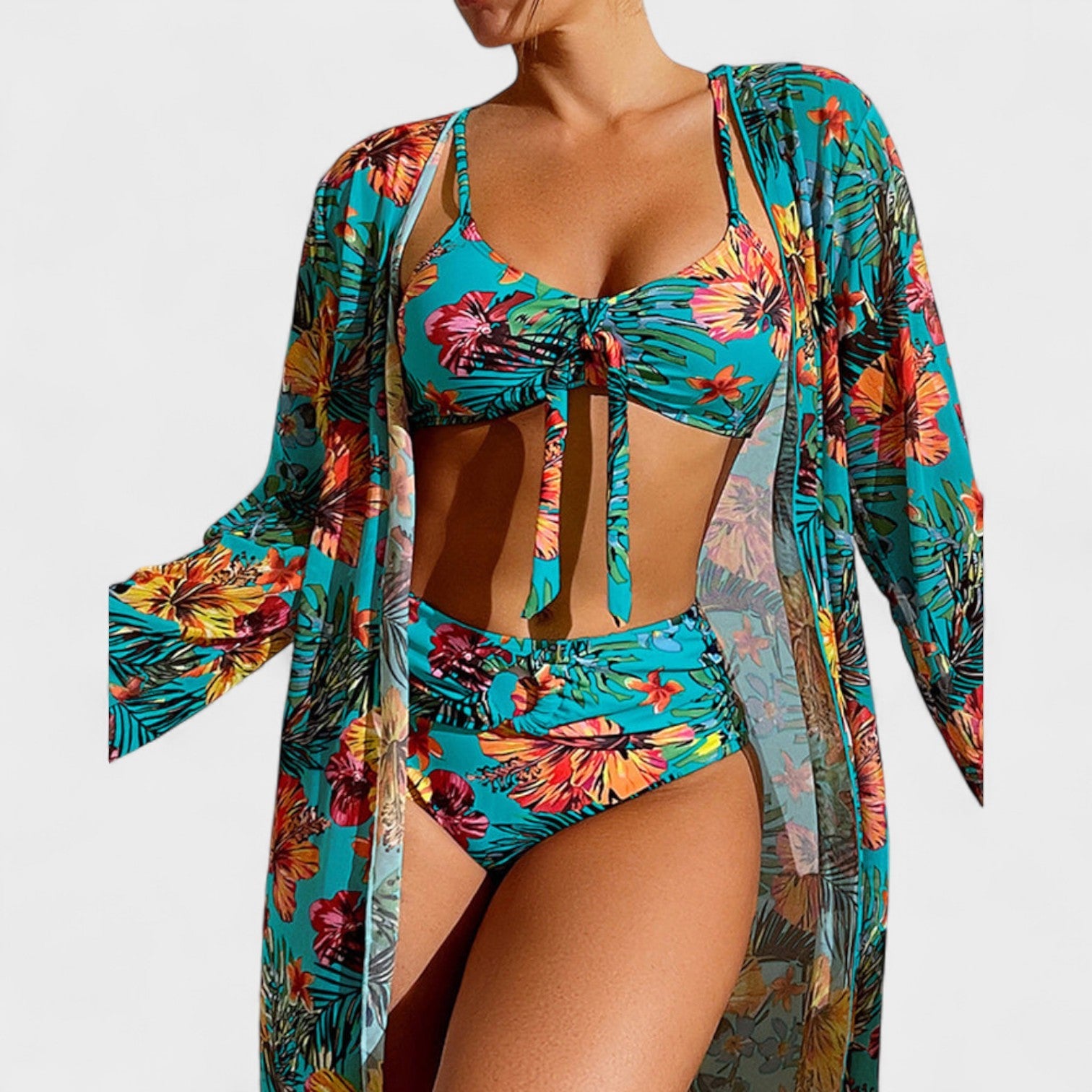 Conjunto Bikini Floreale con Top Coordinato