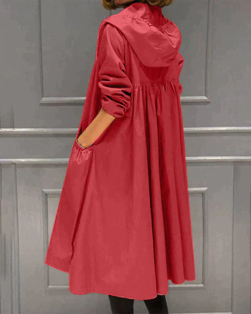 Nina | Impermeabile Donna con Cappuccio e Cerniera