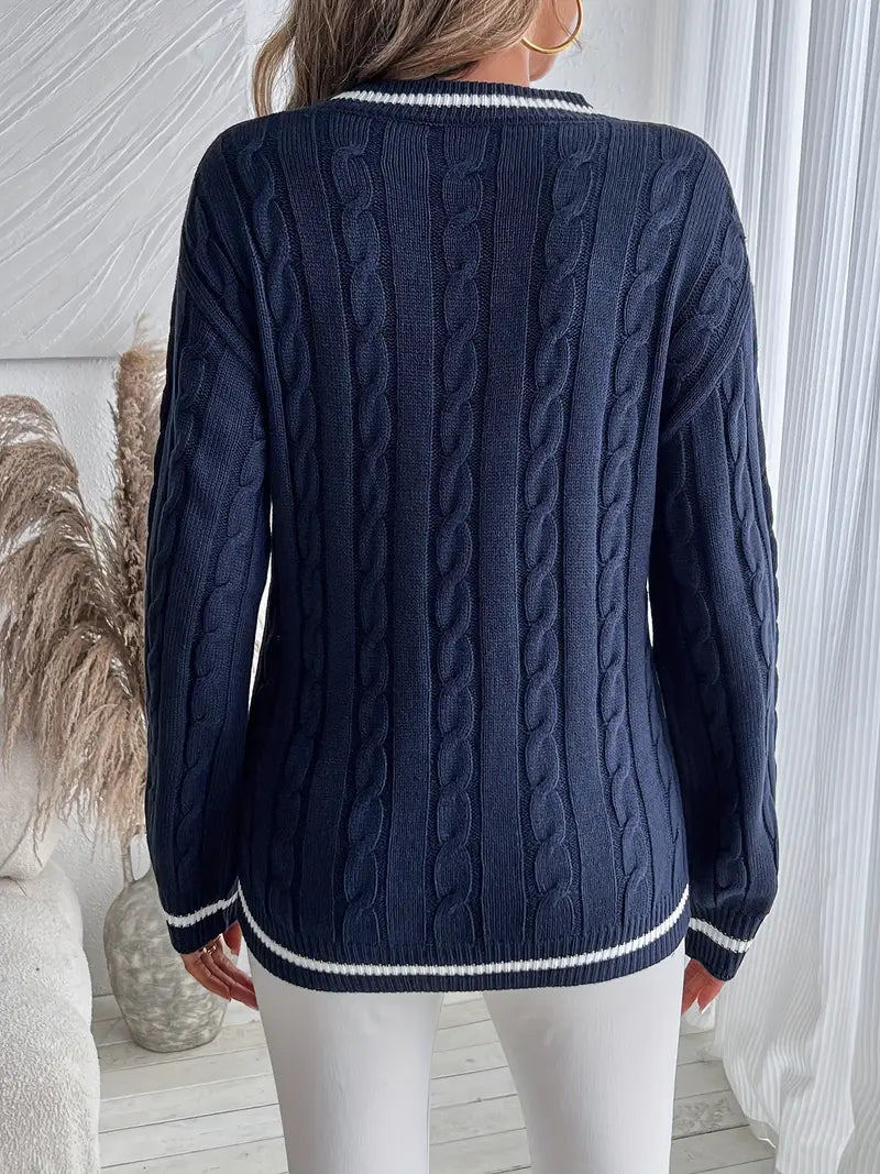 Lucia | Maglione Invernale V-Neck Caldo e Accogliente