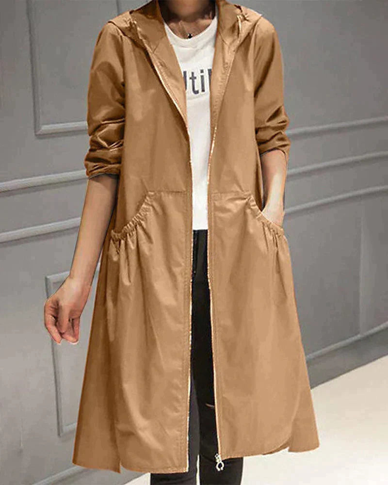 Nina | Impermeabile Donna con Cappuccio e Cerniera