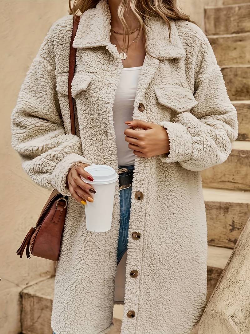 Bice | Giacca Teddy Beige Accogliente per Donna