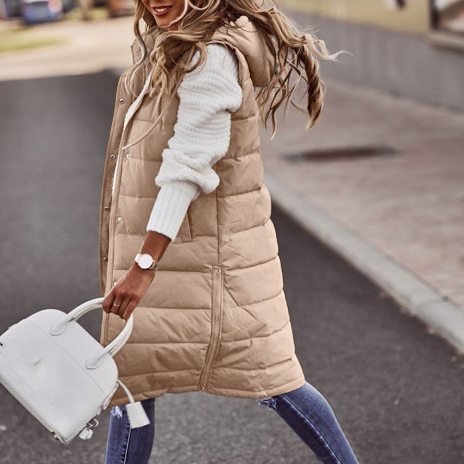 Vale | Gilet Invernale da Donna con Cappuccio