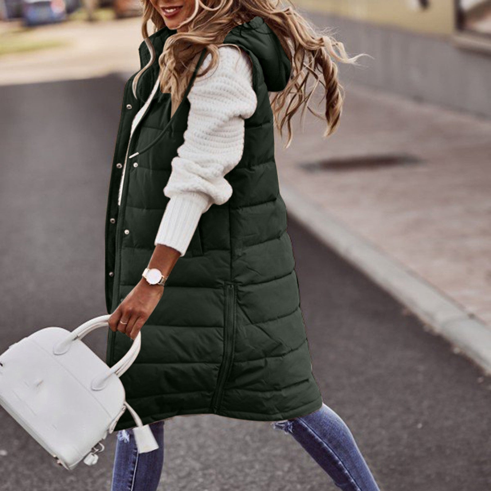 Vale | Gilet Invernale da Donna con Cappuccio