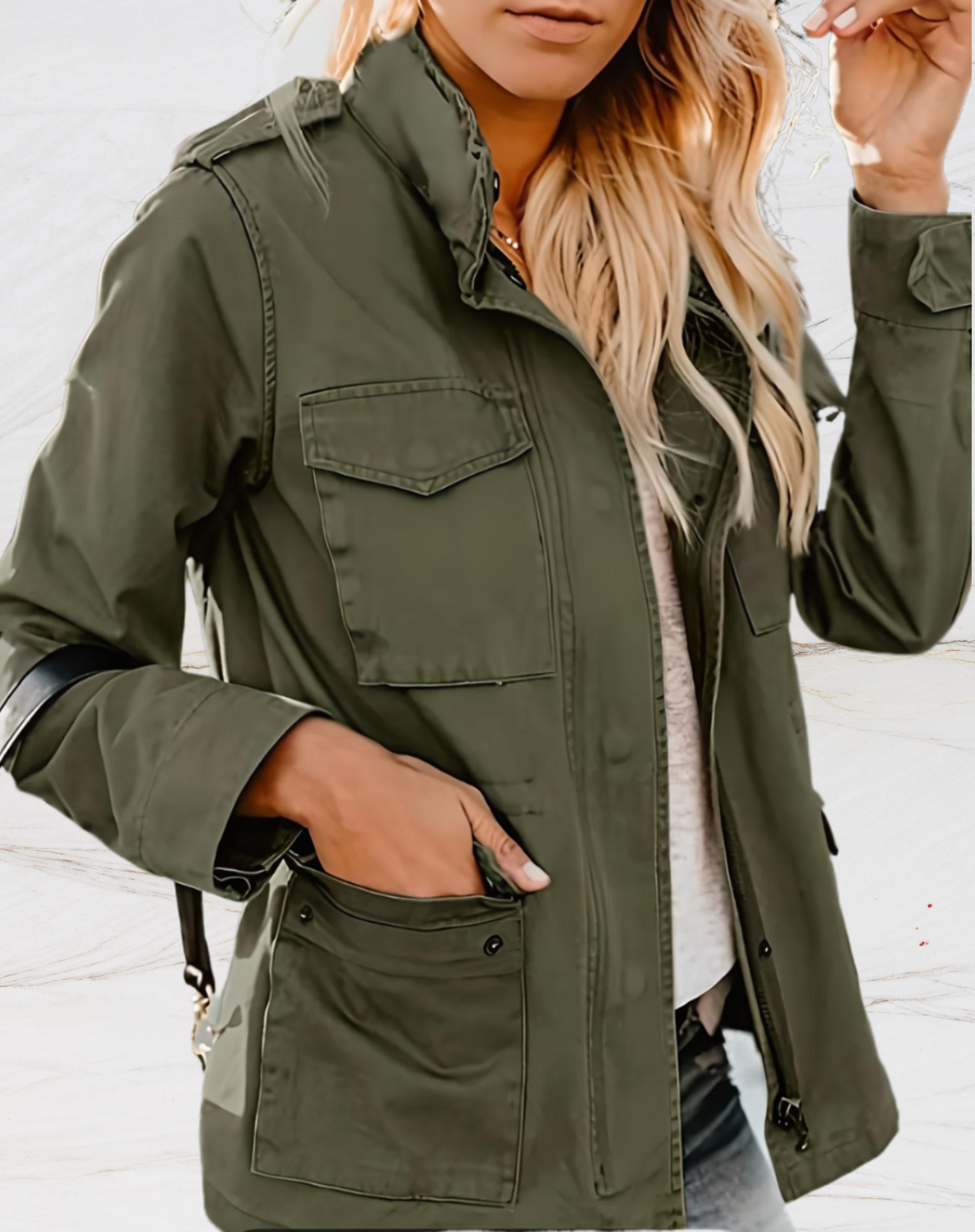 Lia | Giacca Casual Donna Mezza Stagione con Tasche