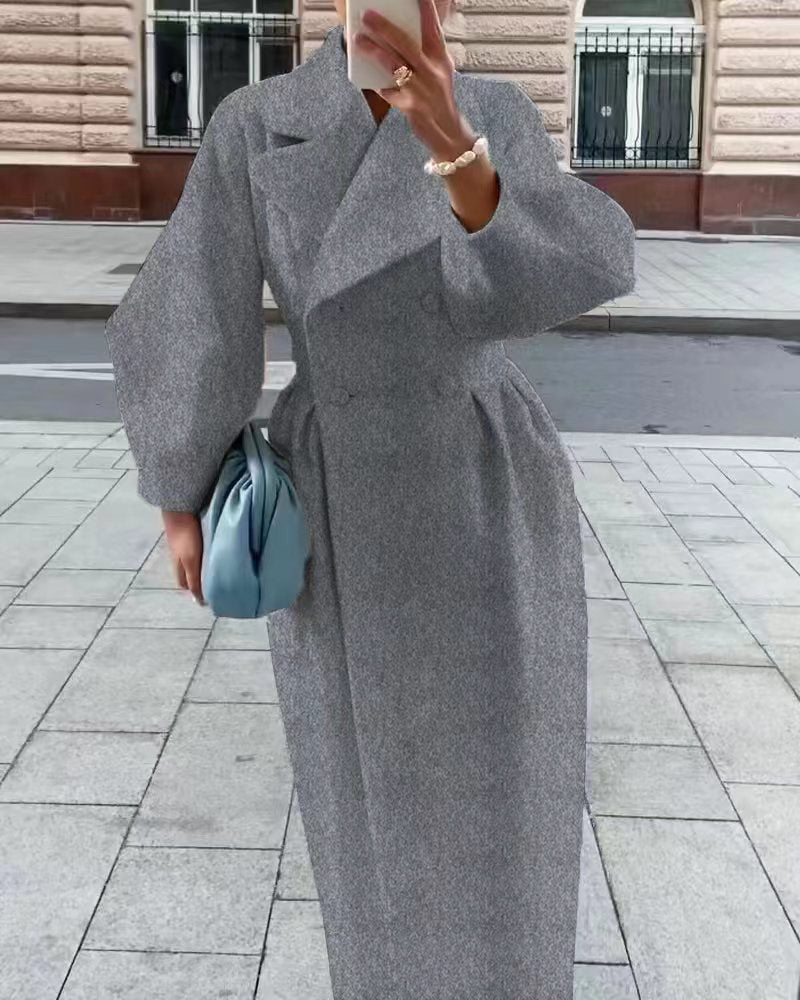 Sami | Trench Lungo Elegante da Donna con Colletto