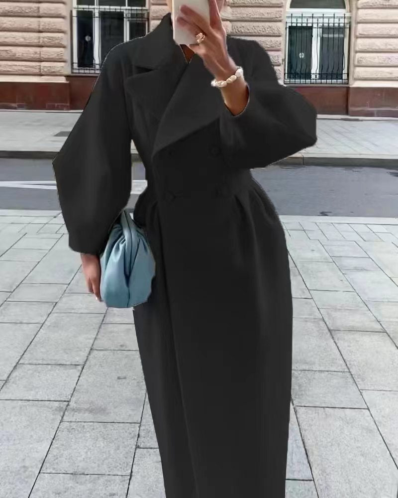Sami | Trench Lungo Elegante da Donna con Colletto