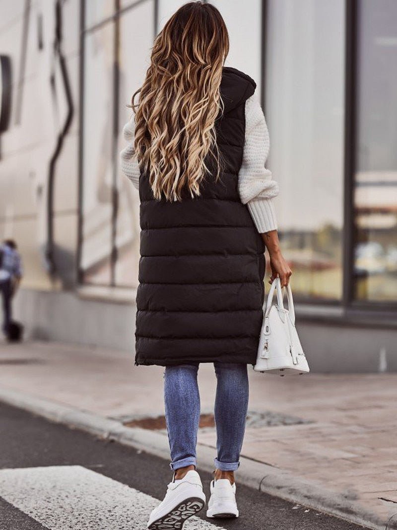 Pia | Gilet Trapuntato da Donna con Cappuccio