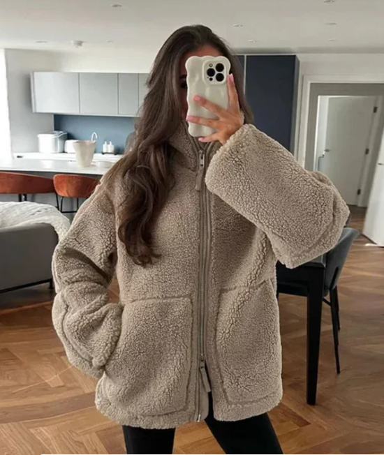 Tessa | Giacca Teddy Donna Calda con Cerniera