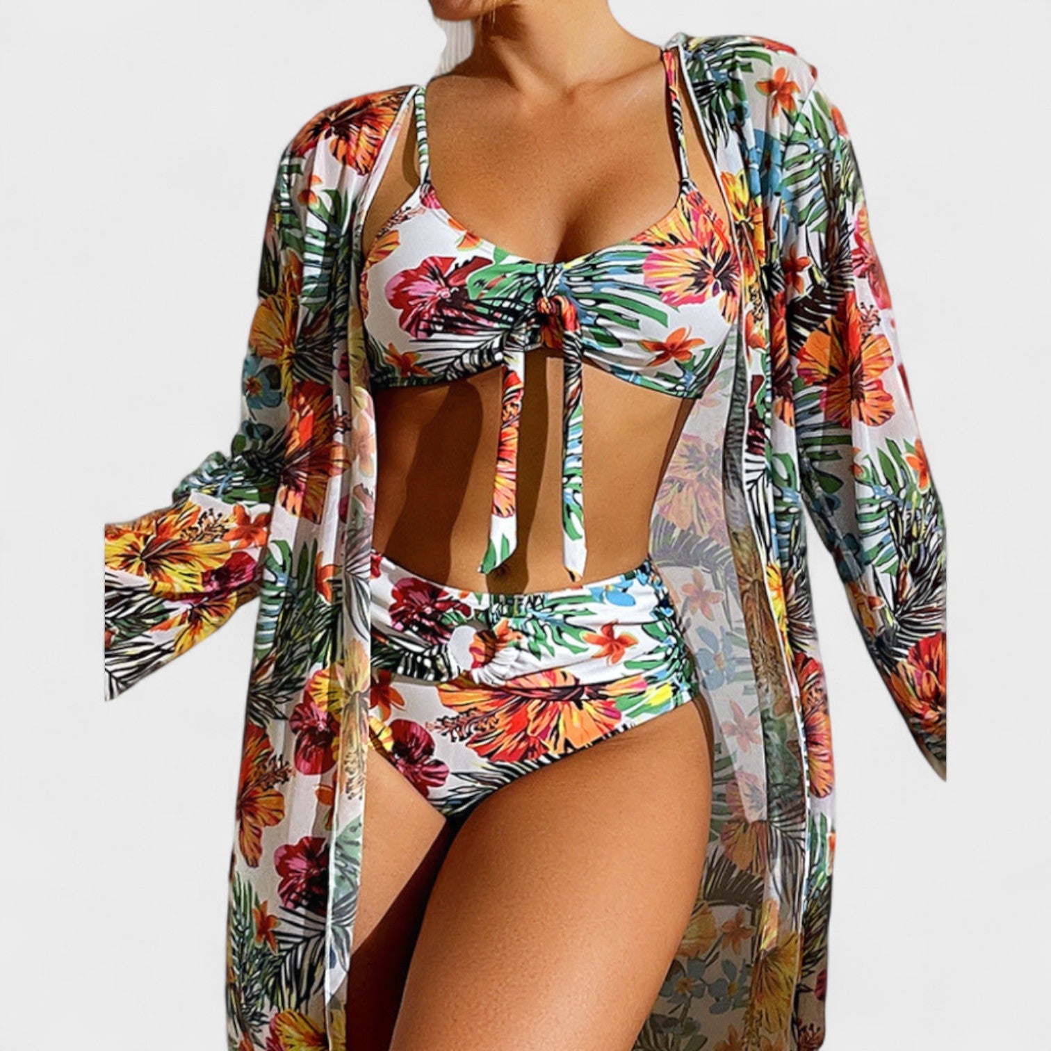 Conjunto Bikini Floreale con Top Coordinato