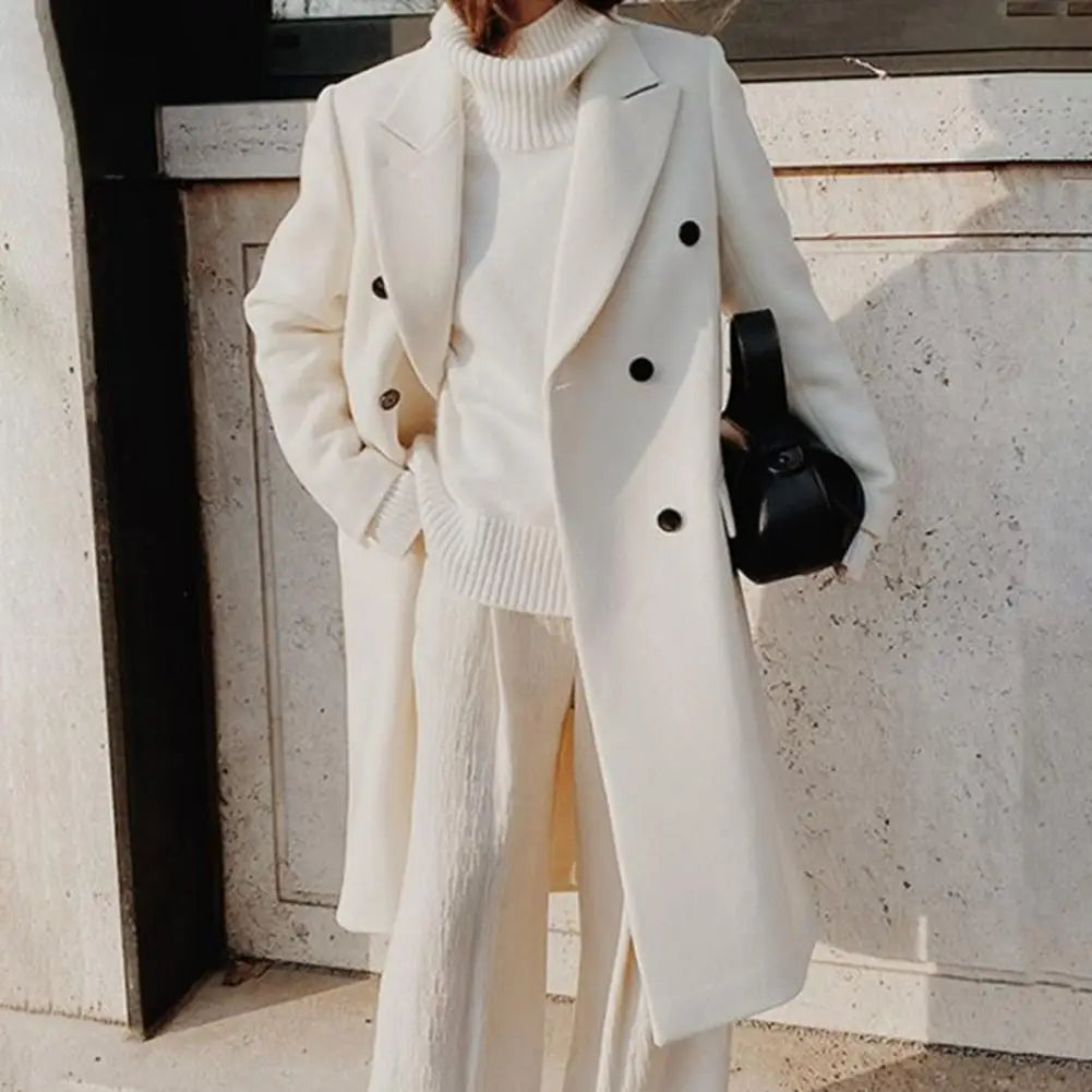 Cloe | Trench Elegante Doppiopetto con Colletto a Lancia