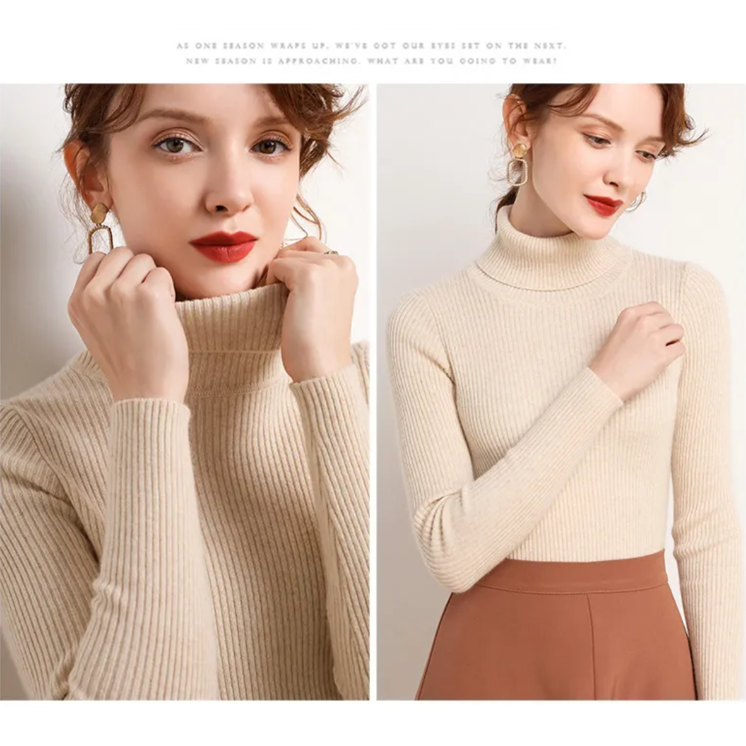 Cristina | Maglione Dolcevita in Cashmere per l'Inverno