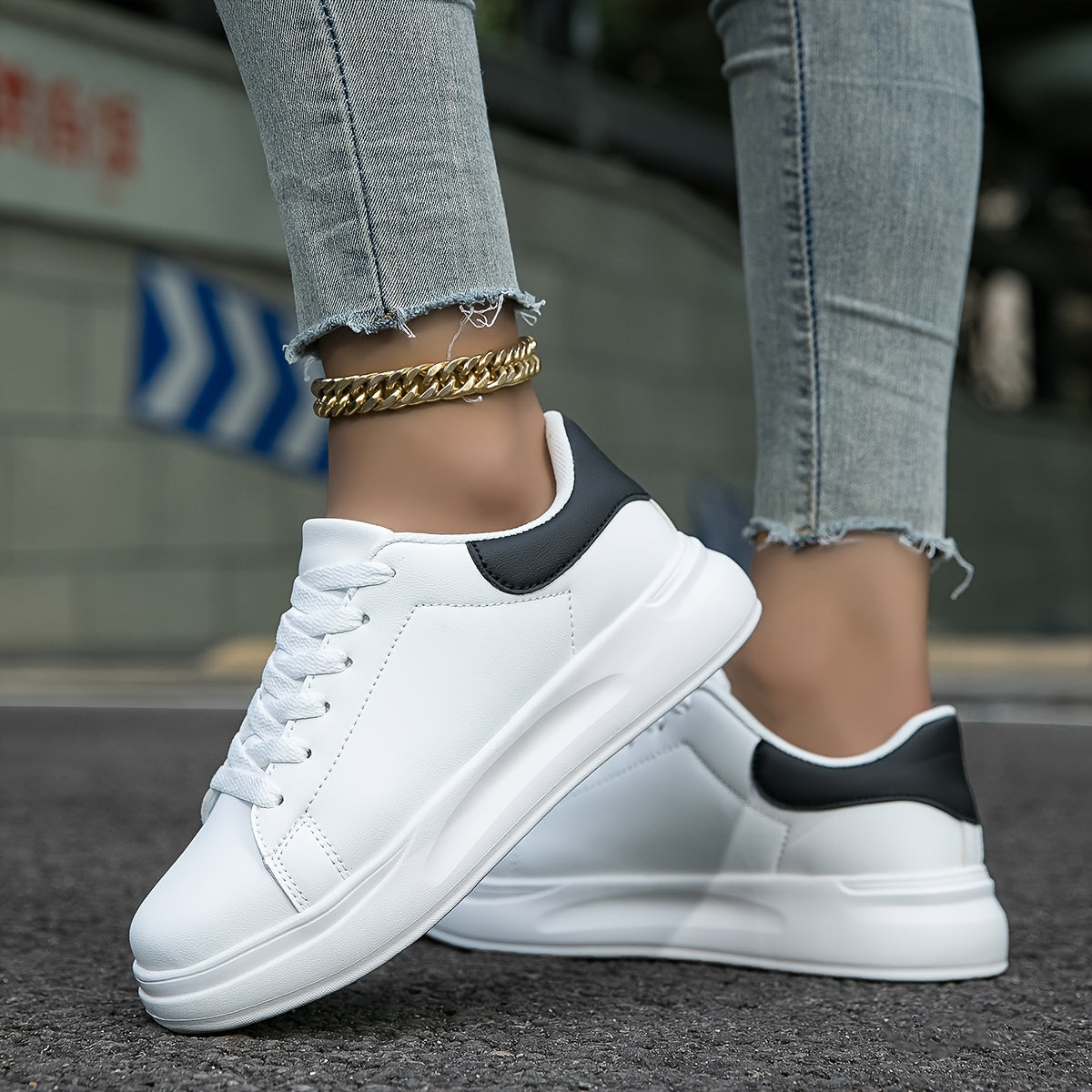 Gaia | Sneakers in Pelle da Donna Bianche Comode
