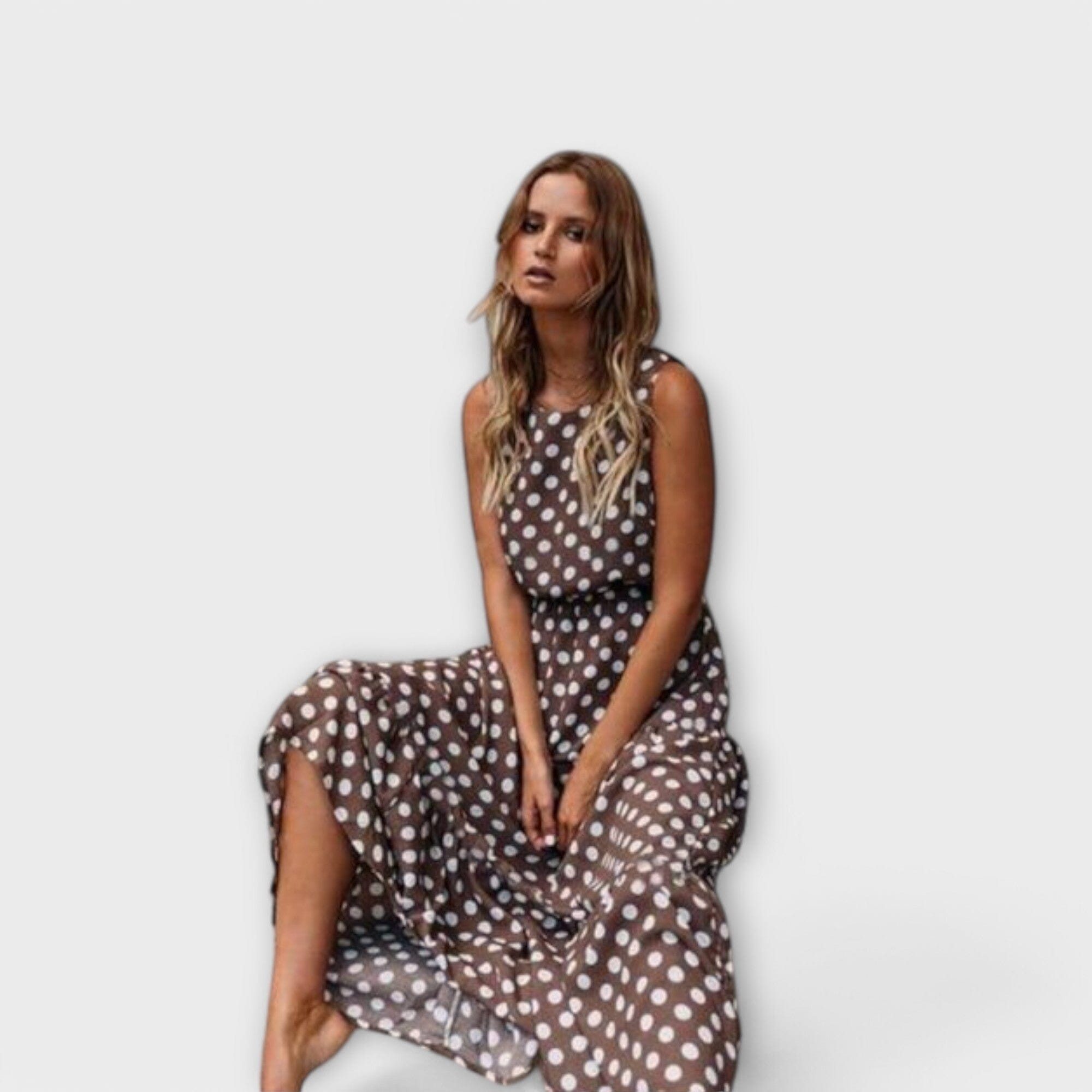 Vestito Midi Boho a Pois