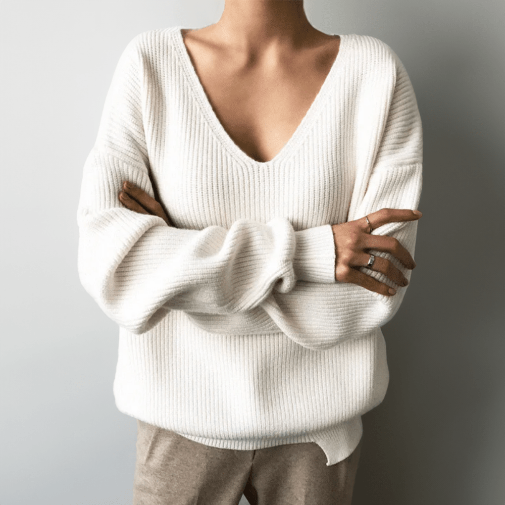 Samantha | Maglione Invernale a V Collo Morbido