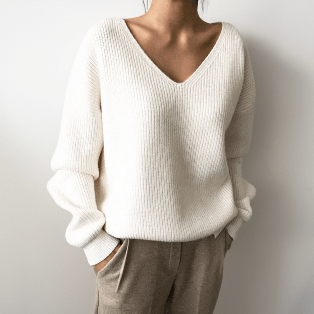 Samantha | Maglione Invernale a V Collo Morbido