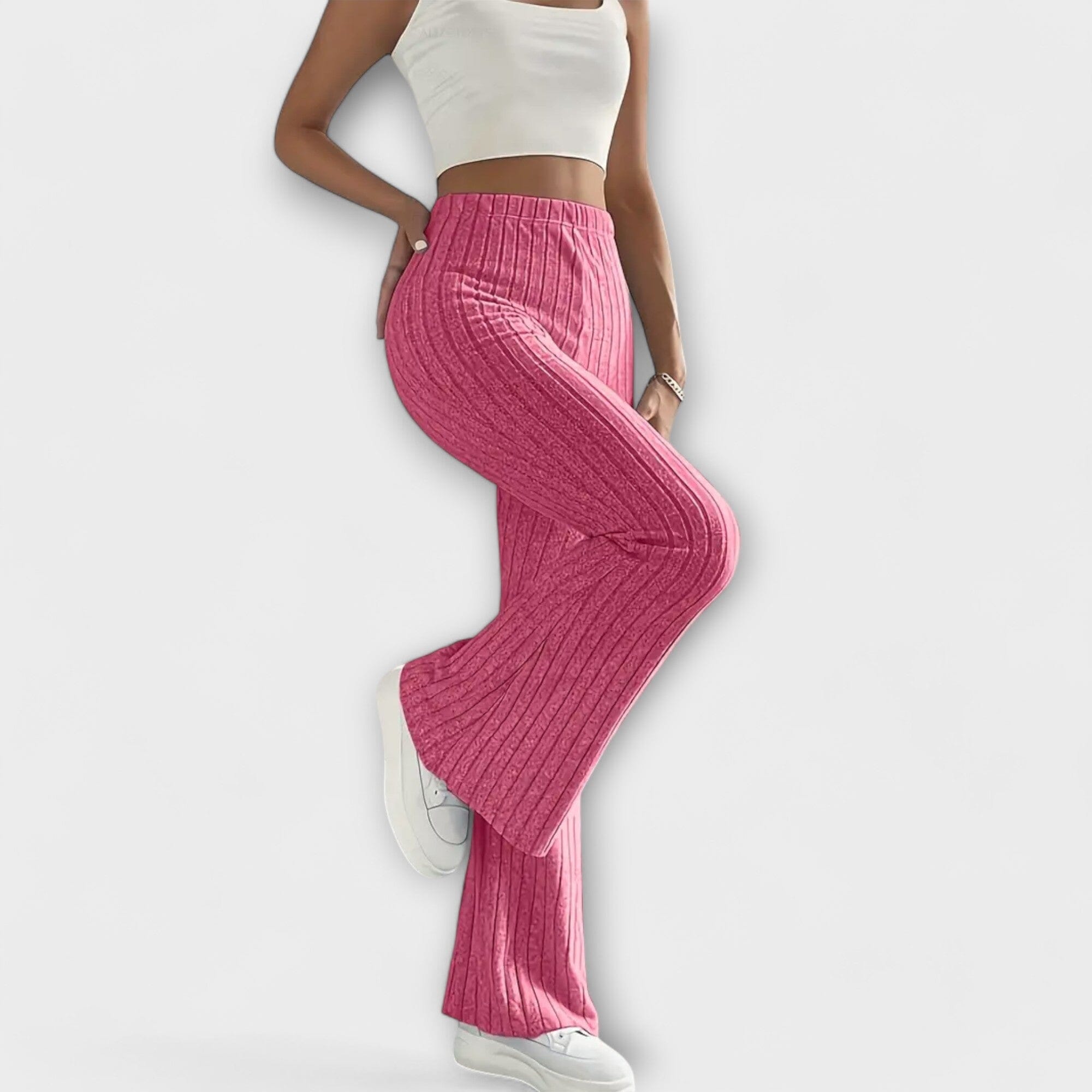 Pantaloni Eleganti a Zampa d'Efetto