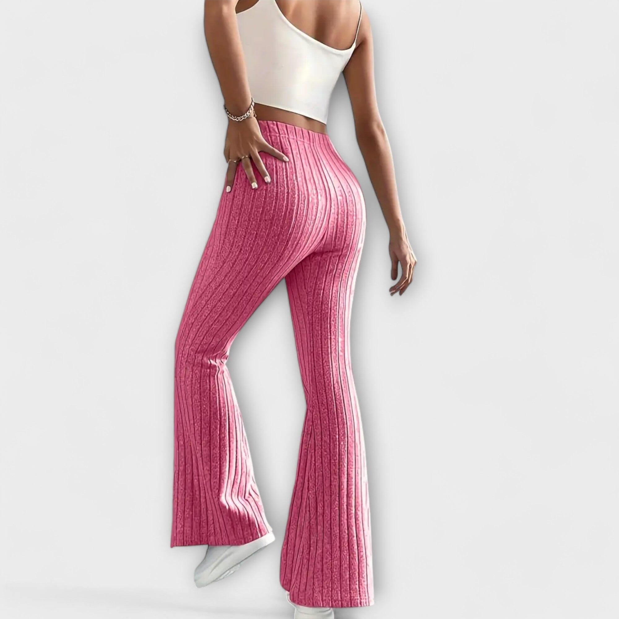 Pantaloni Eleganti a Zampa d'Efetto
