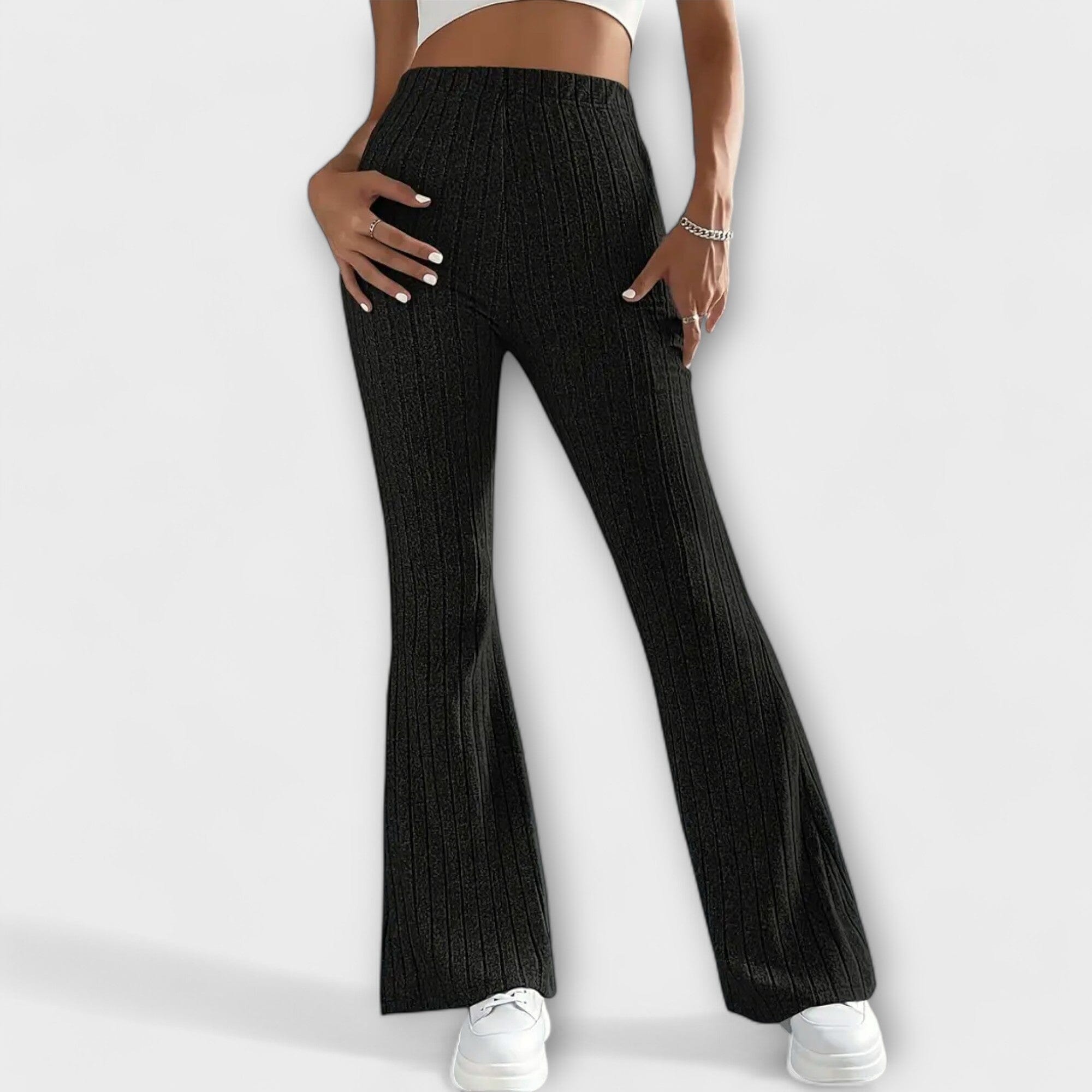 Pantaloni Eleganti a Zampa d'Efetto