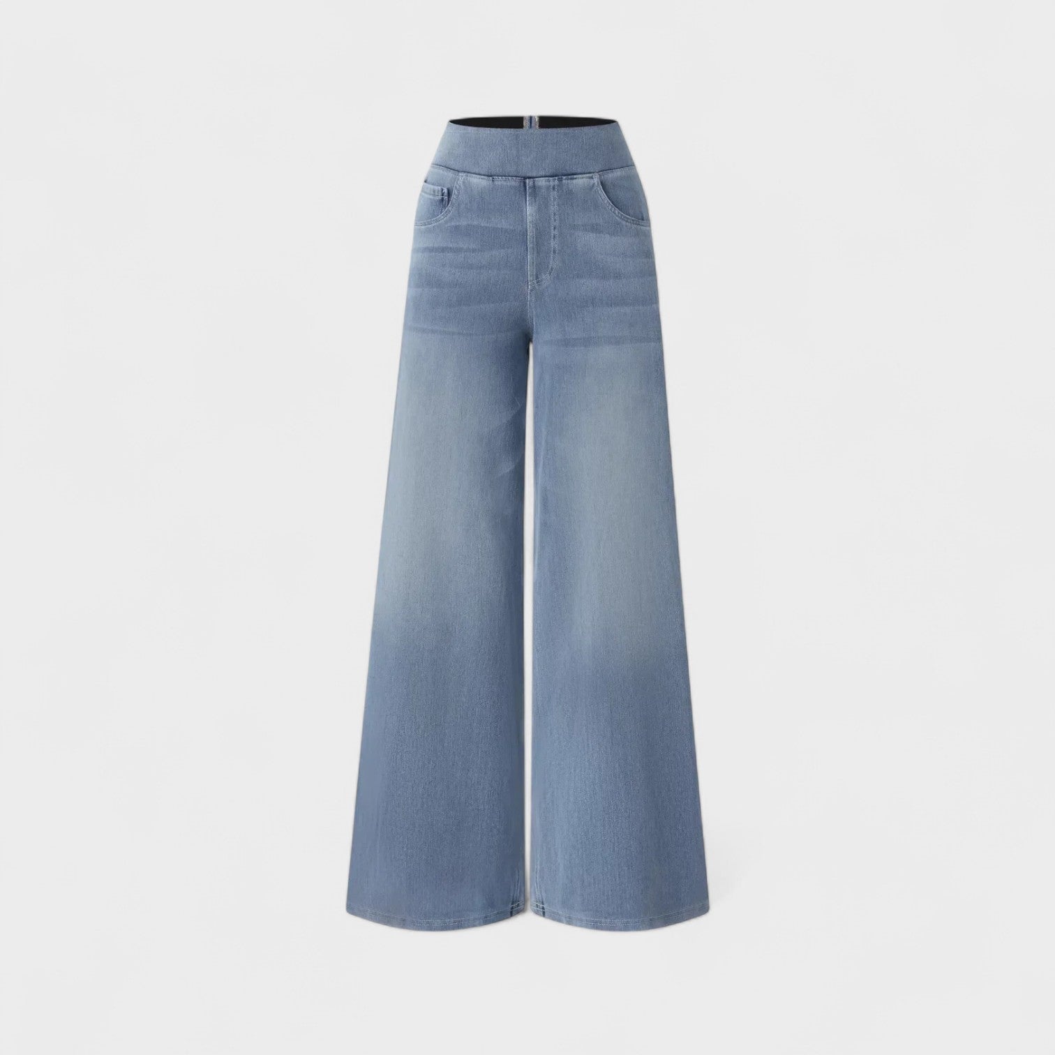 Pantaloni Jeans a Gamba Larga per Donna