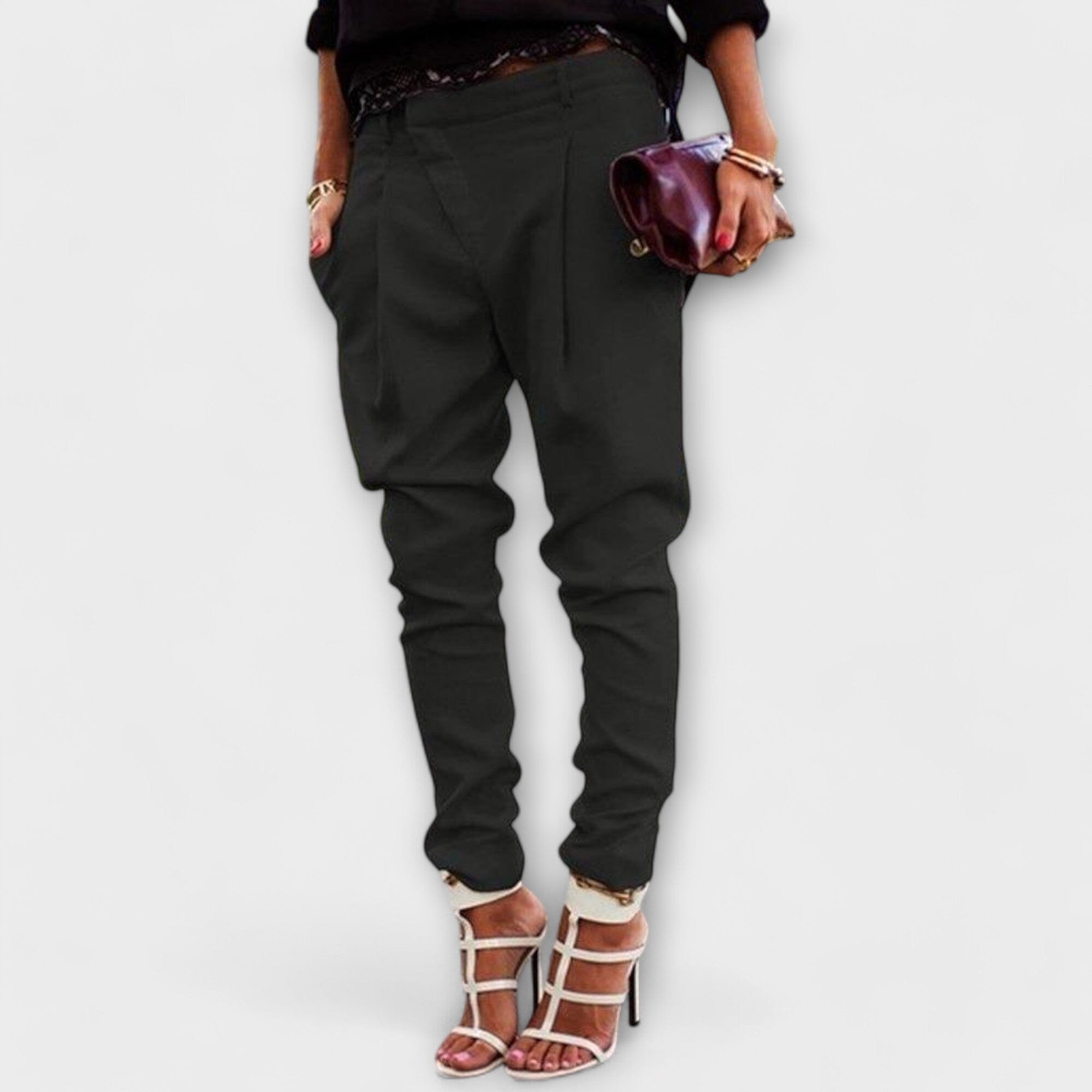 Pantaloni Eleganti a Vita Alta per Donna