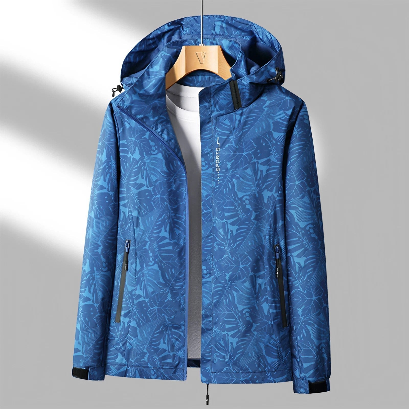 Mira | Impermeabile Stampato con Cappuccio Elegante