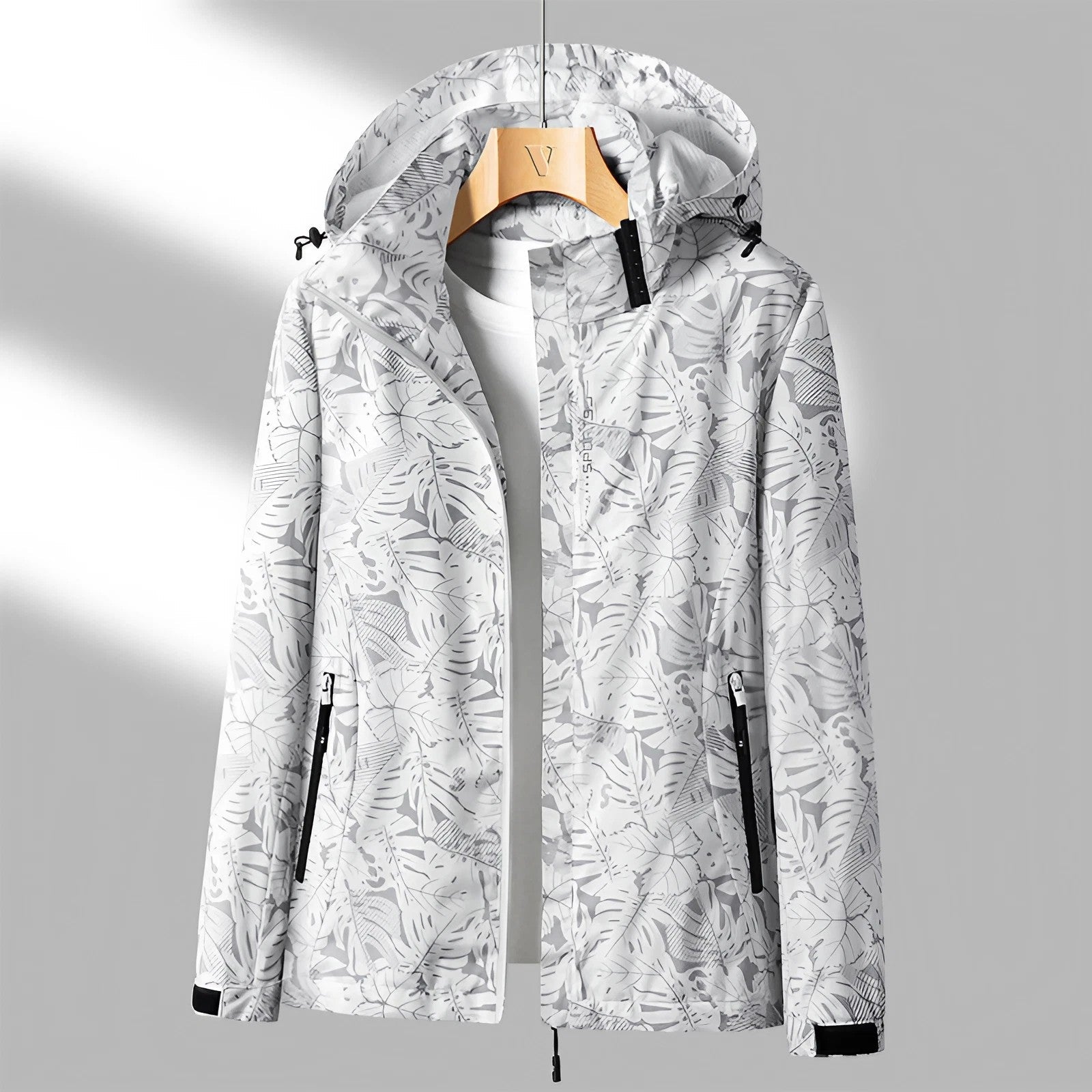 Mira | Impermeabile Stampato con Cappuccio Elegante
