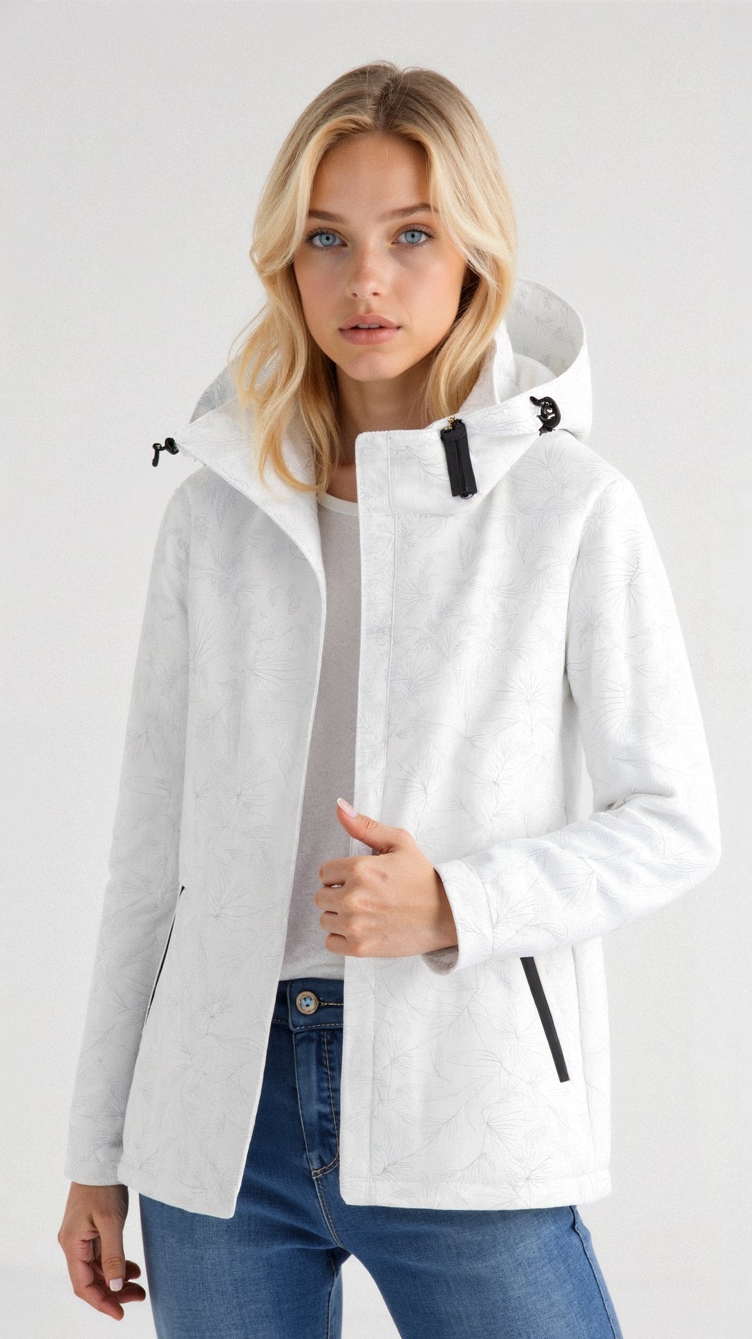 Mira | Impermeabile Stampato con Cappuccio Elegante