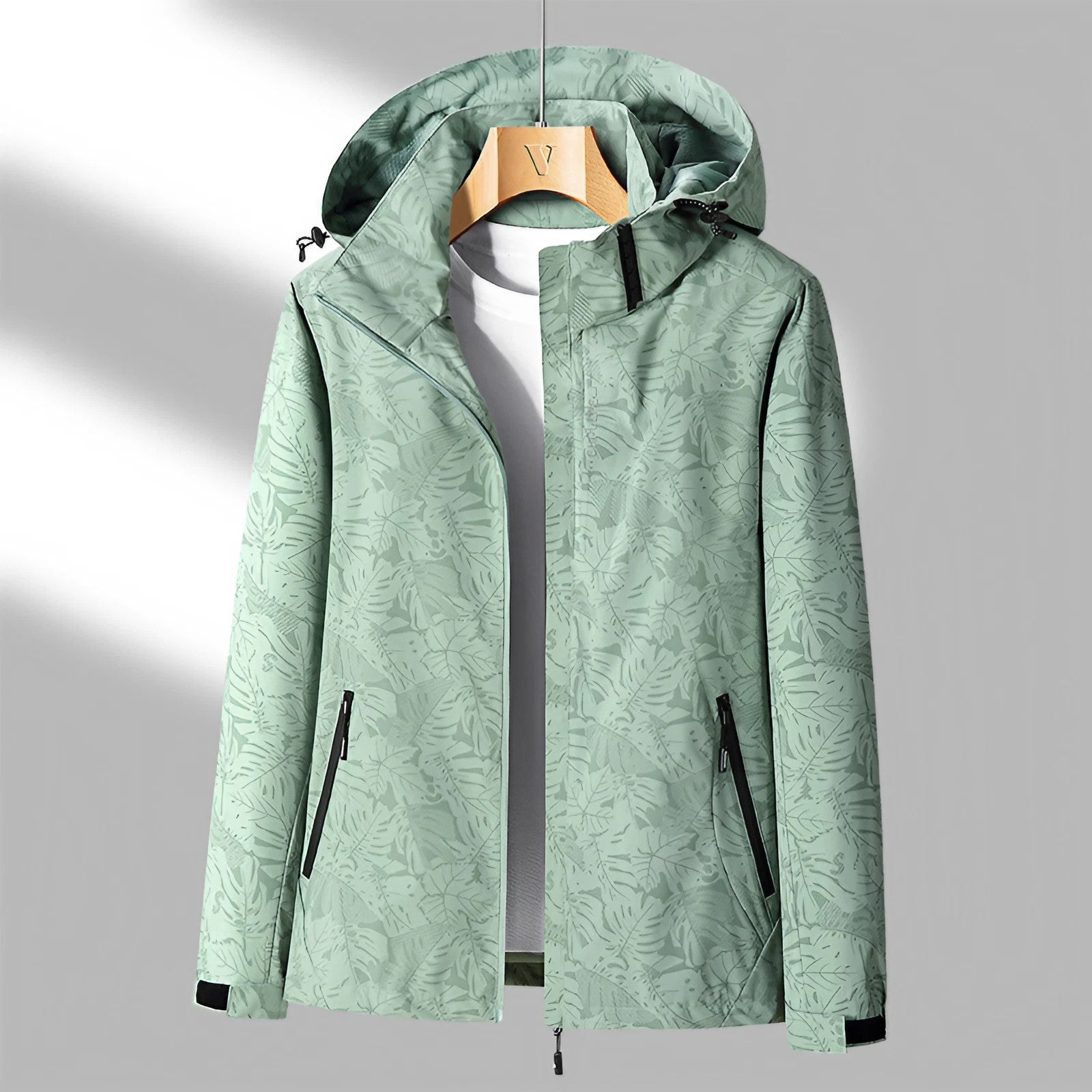 Mira | Impermeabile Stampato con Cappuccio Elegante