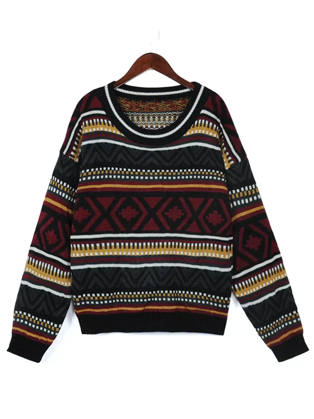 Clara | Geometric Print Sweater for Winter Style