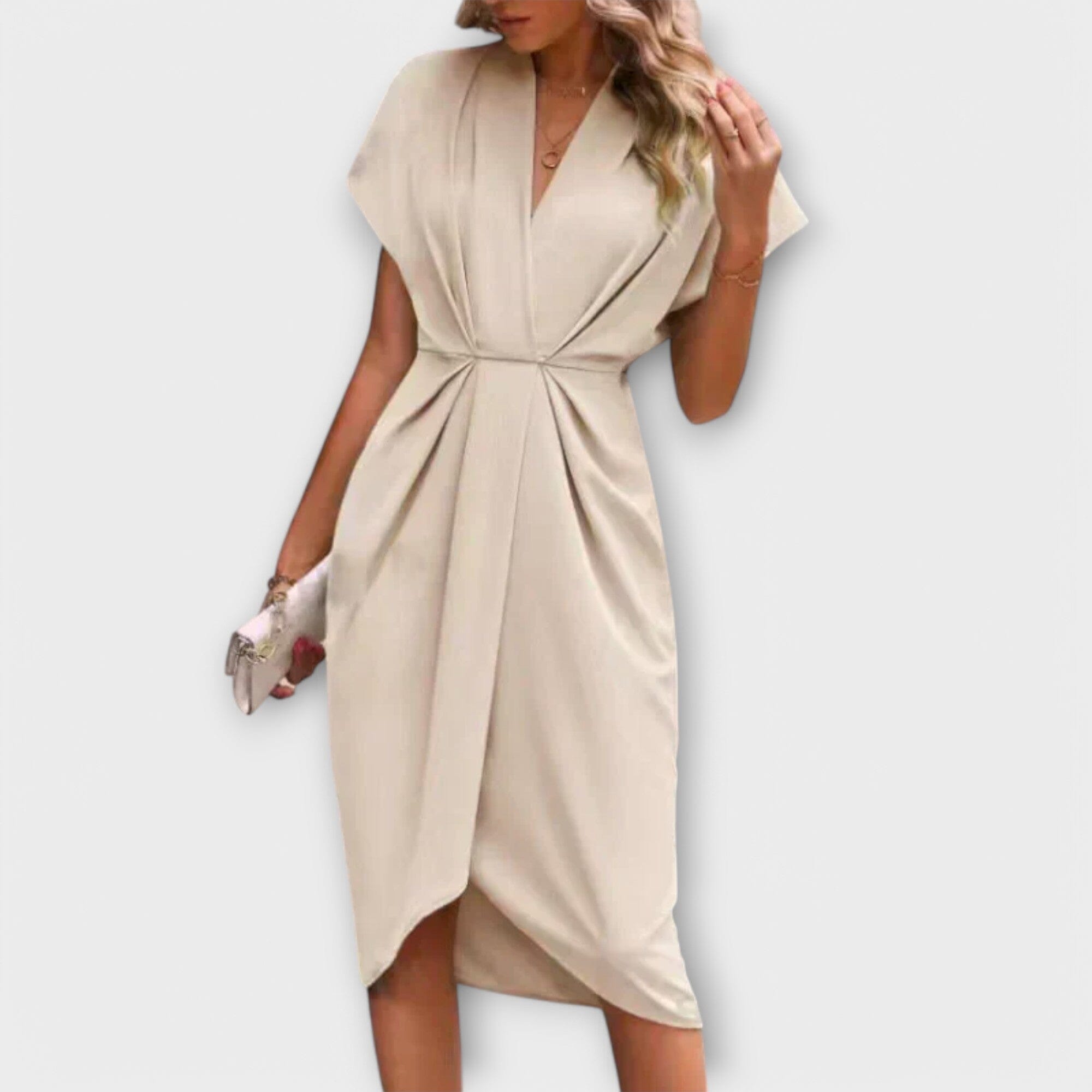 Abito Midi Incrociato Elegante per Donna