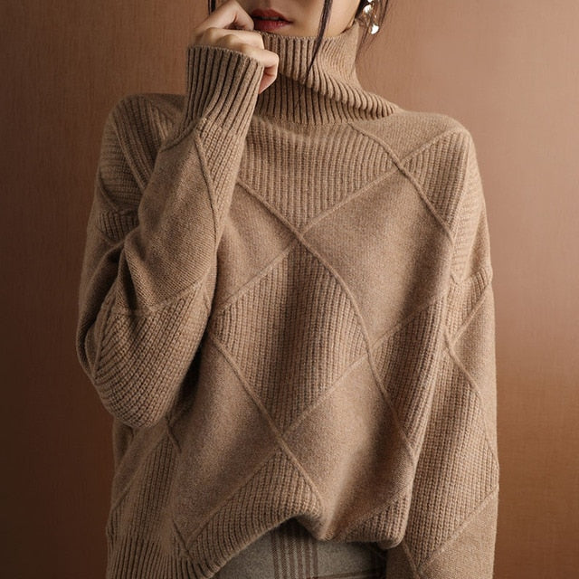 Caterina | Maglione Dolcevita Donna Caldo per l'Inverno