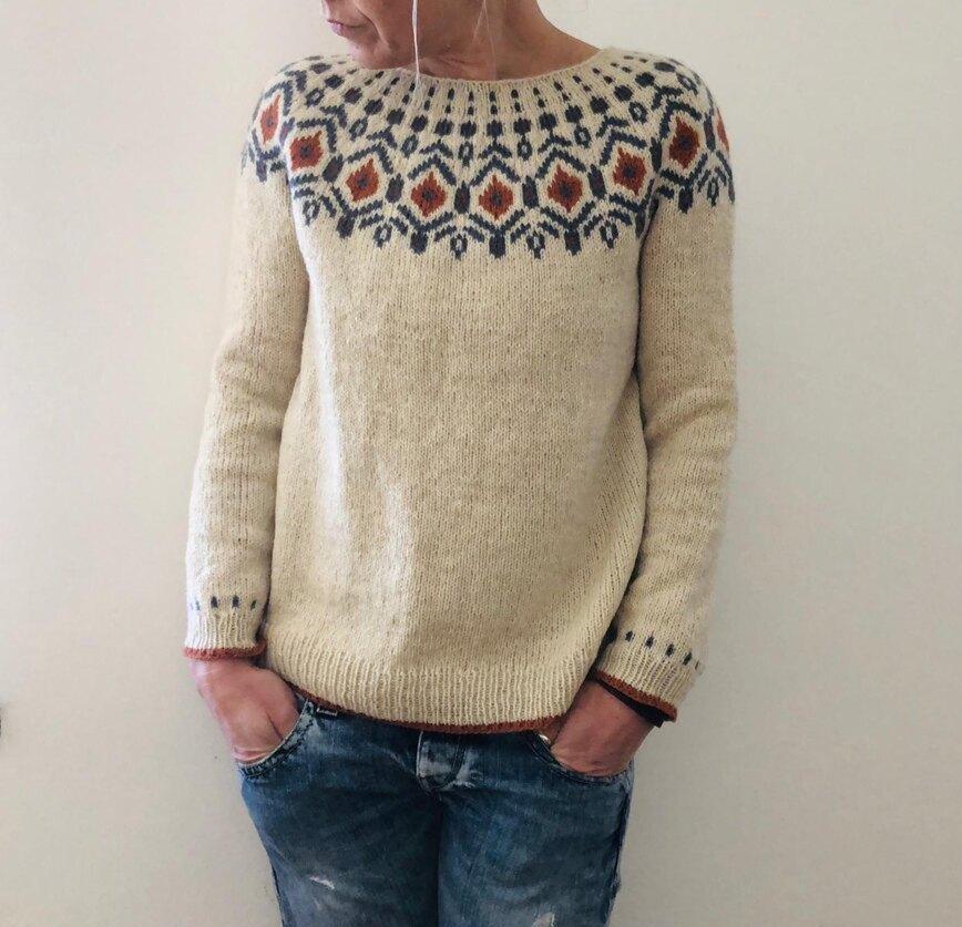 Silvia | Maglione Invernale Geometrico a Maglia per Donna