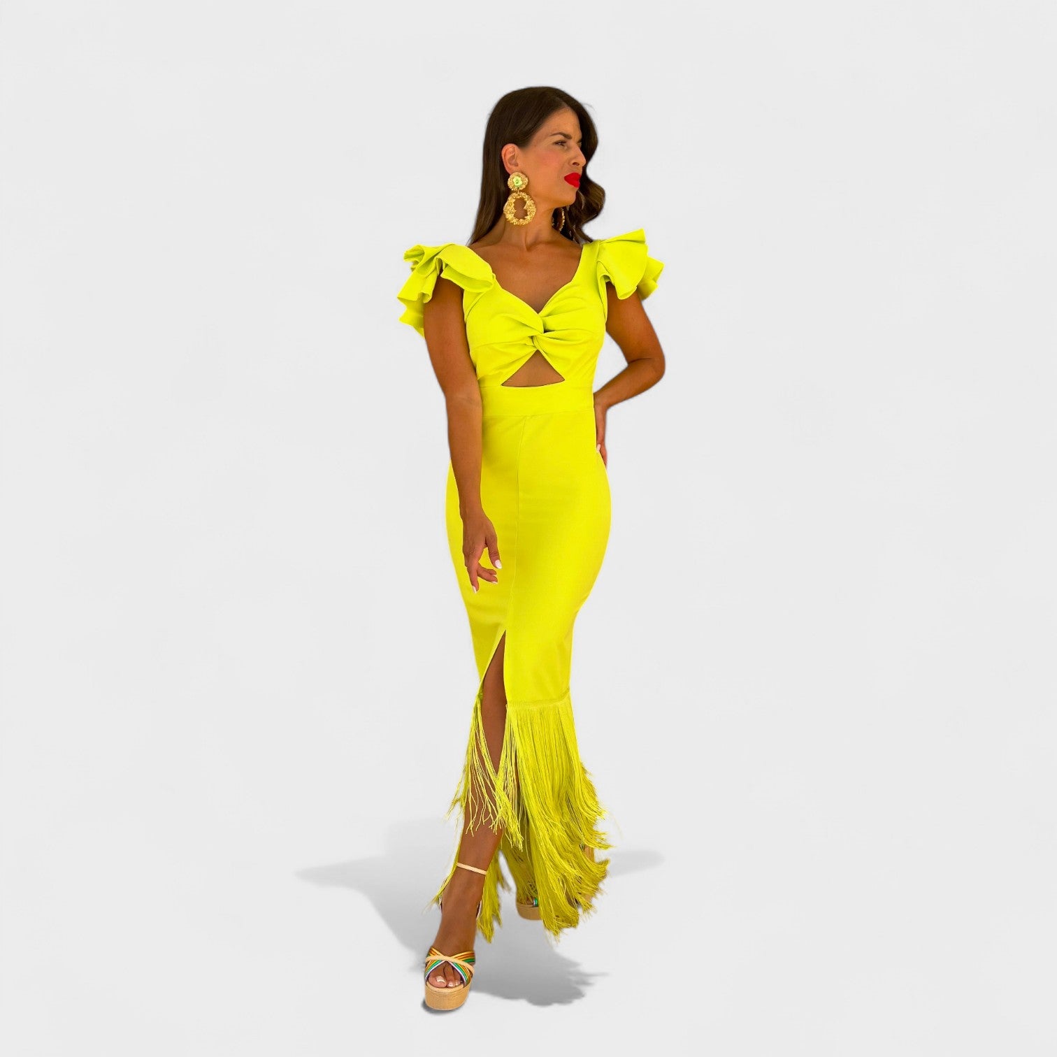Vestito Flamenco Neon per Donna