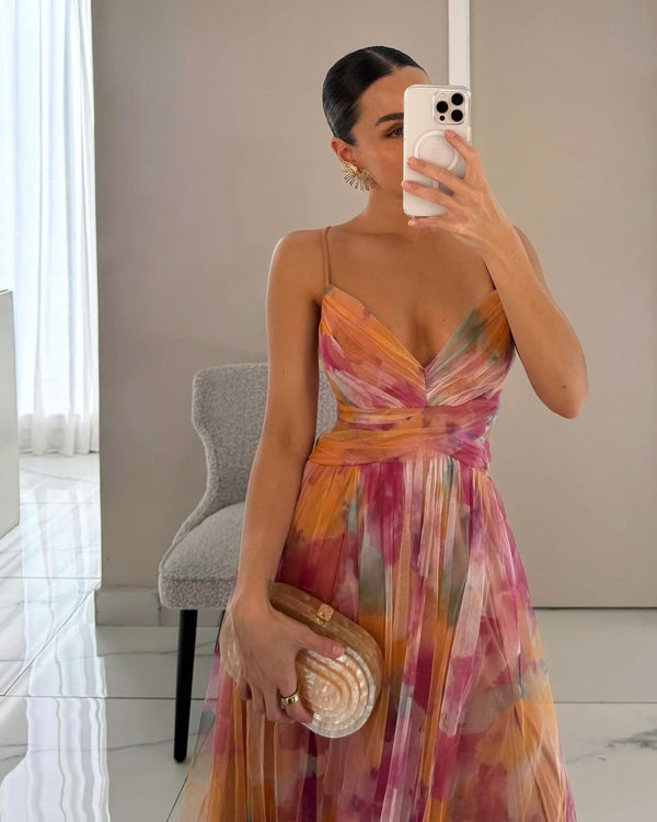 Elisa | Abito Maxi Floreale per Eleganza Senza Sforzo