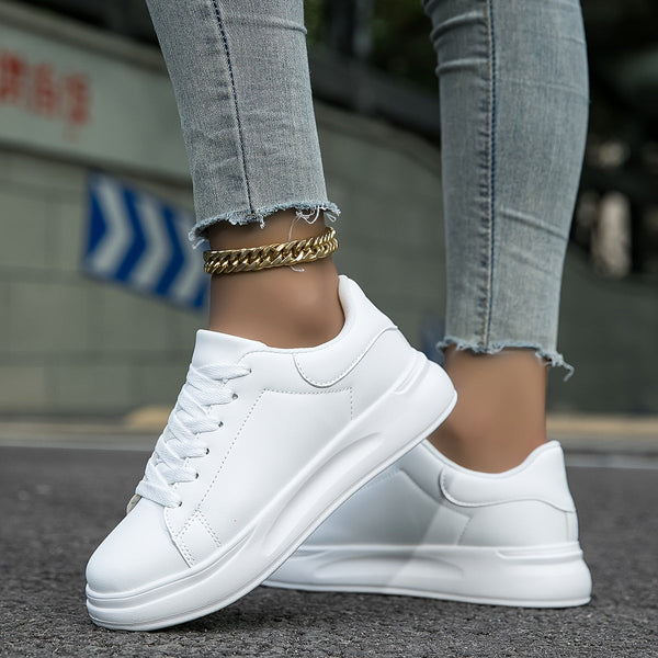 Gaia | Sneakers in Pelle da Donna Bianche Comode
