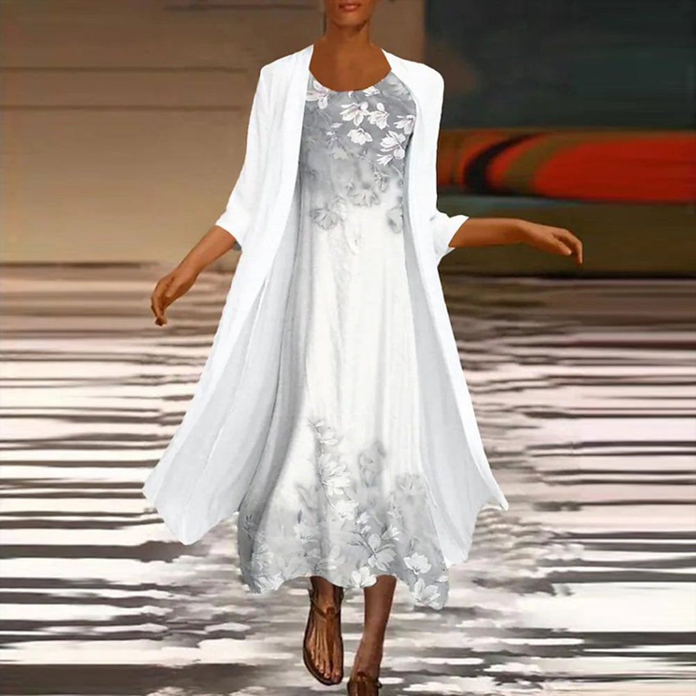 Amora | Elegante Abito Lungo con Giacca Coordinata Donna