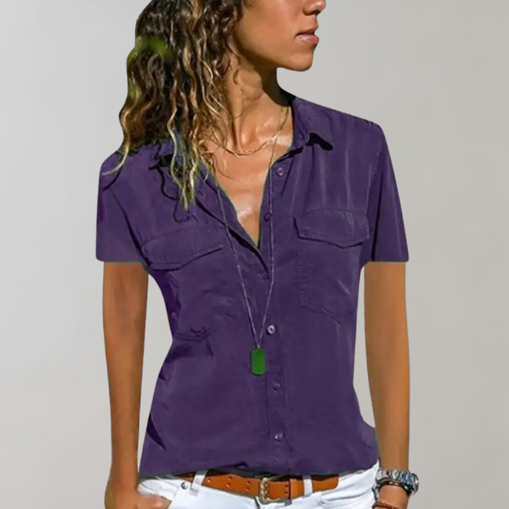 BLONDIE | Blusa Elegante da Donna con Maniche Corte