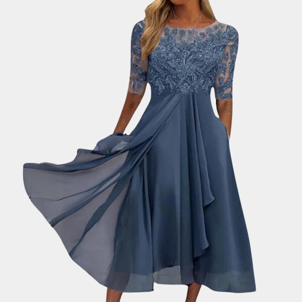 Felicia | Abito Elegante da Donna con Dettagli in Pizzo