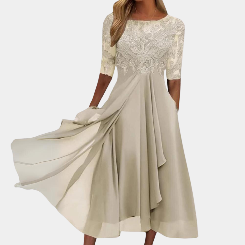 Felicia | Abito Elegante da Donna con Dettagli in Pizzo