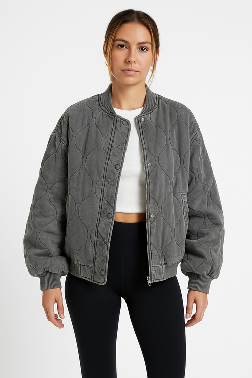 Clio | Giacca Bomber Donna Taglie Forti Elegante
