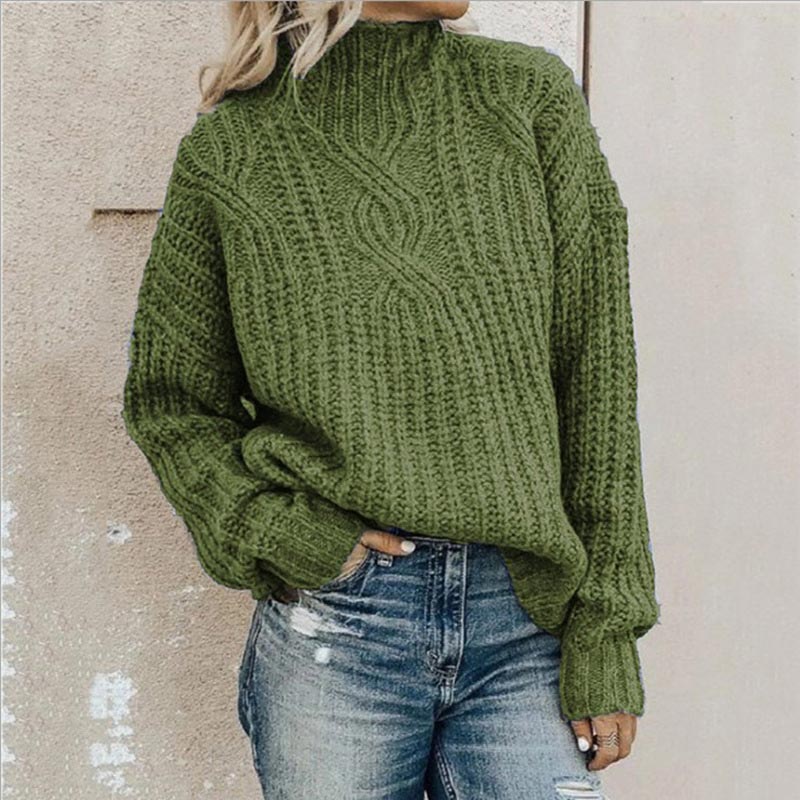Elena | Maglione Invernale Donna a Maglia Intrecciata