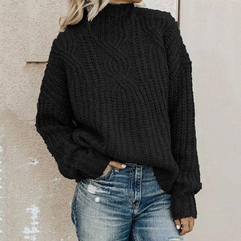 Elena | Maglione Invernale Donna a Maglia Intrecciata