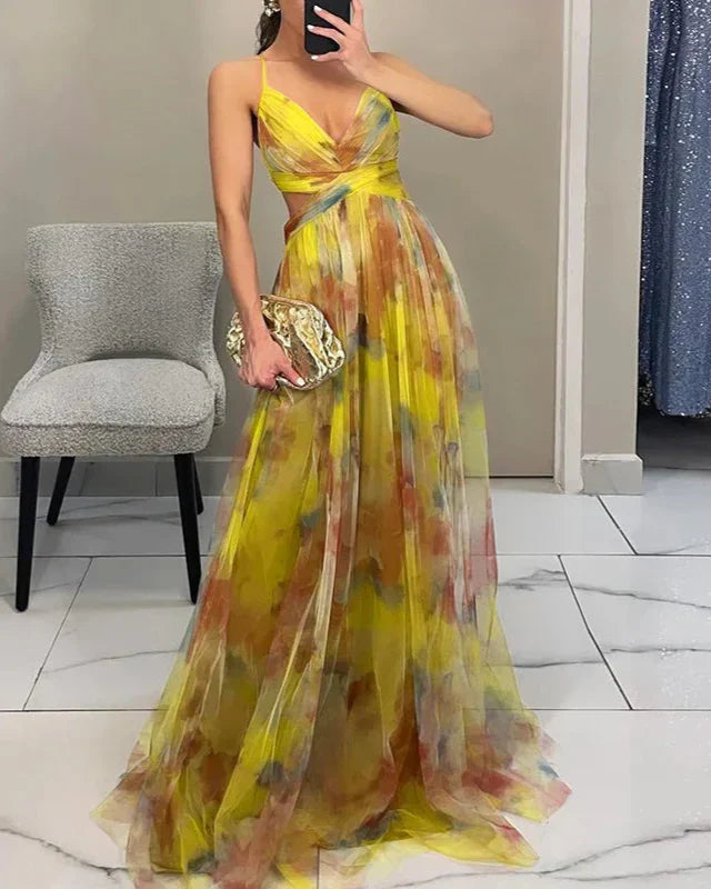 Elisa | Abito Maxi Floreale per Eleganza Senza Sforzo