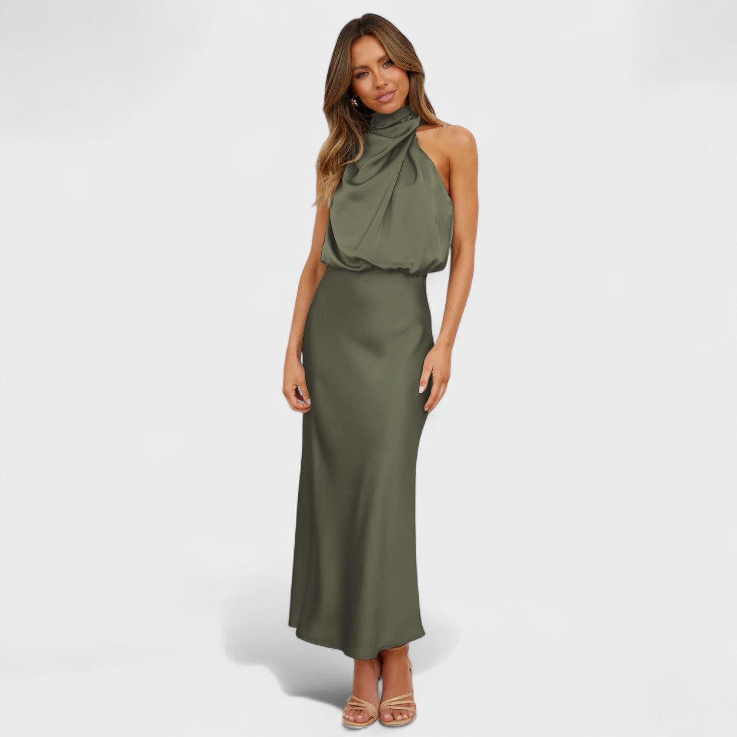 Abito Elegante in Raso per Occasioni Speciali