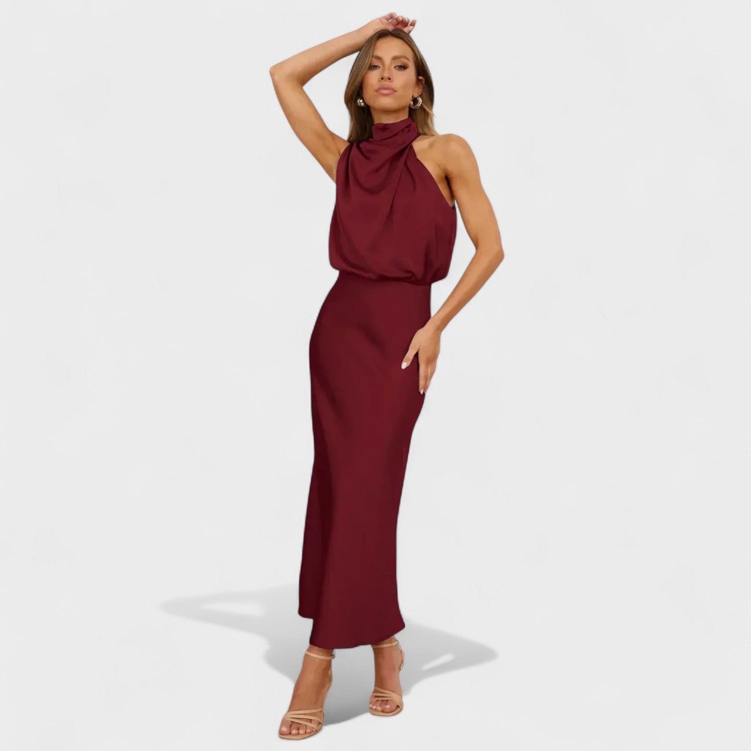 Abito Elegante in Raso per Occasioni Speciali