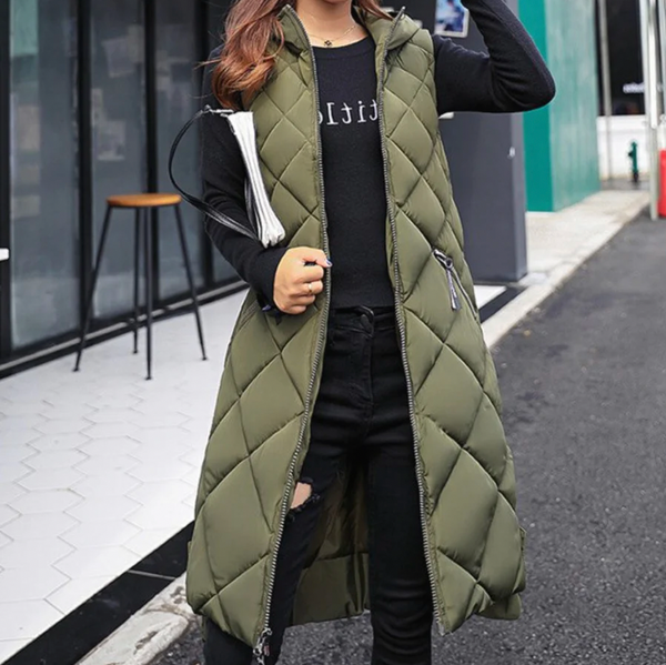 Eli | Gilet Invernale da Donna con Cappuccio Rosa