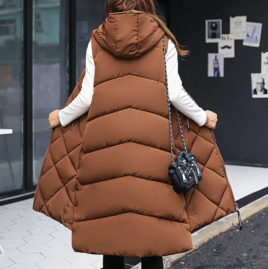 Eli | Gilet Invernale da Donna con Cappuccio Rosa